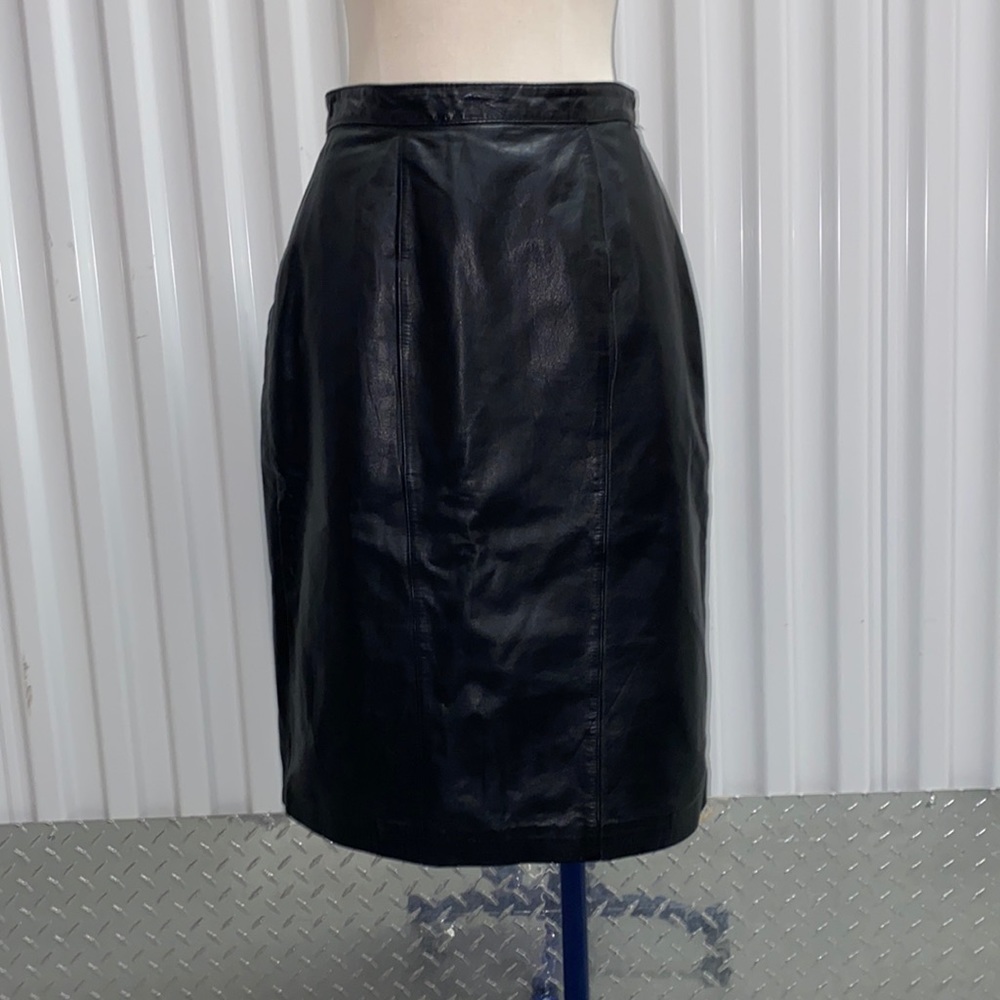 Lord & Taylor Leather Skirt